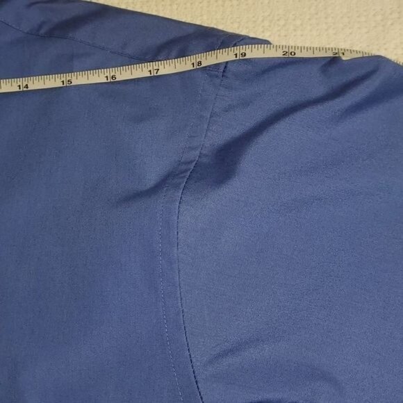 Heusen Poplin Blue Casual Long Sleeve‎ Button Down Sz. 16.5 Shirt - Picture 8 of 9